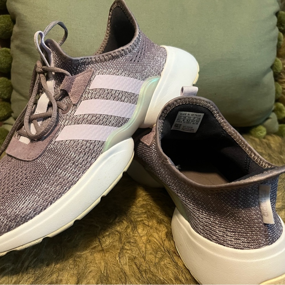 Adidas Lavender and White Running Shoes